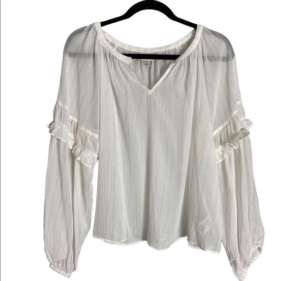 A New Day White and Gold Top NWT - Picture 1 of 7